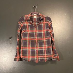 J crew plaid top